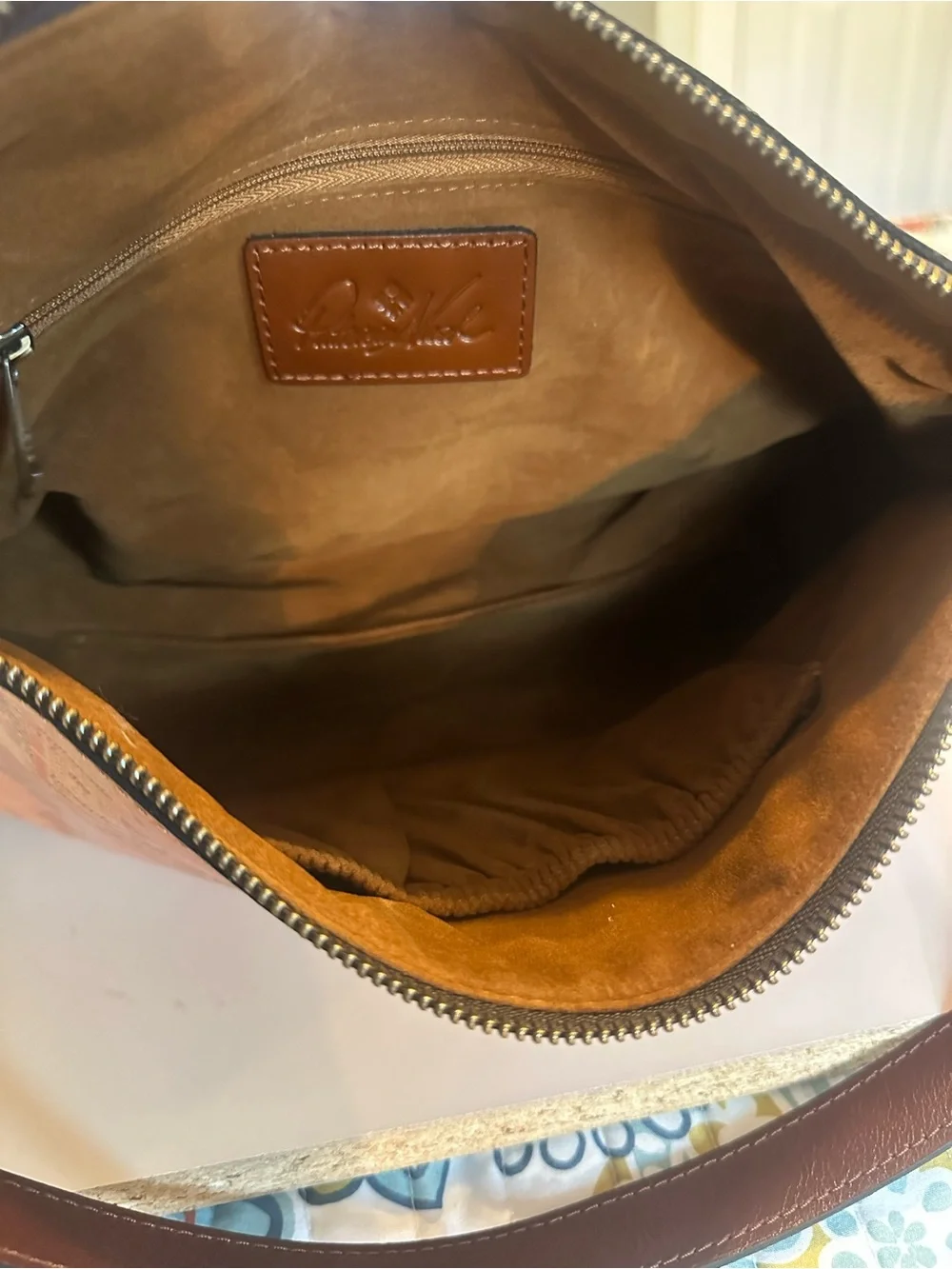 Patricia Nash Maura Paris Map Leather Crossbody Handbag Purse